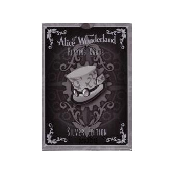54 Cartes Bicycle Alice of Wonderland : Argent