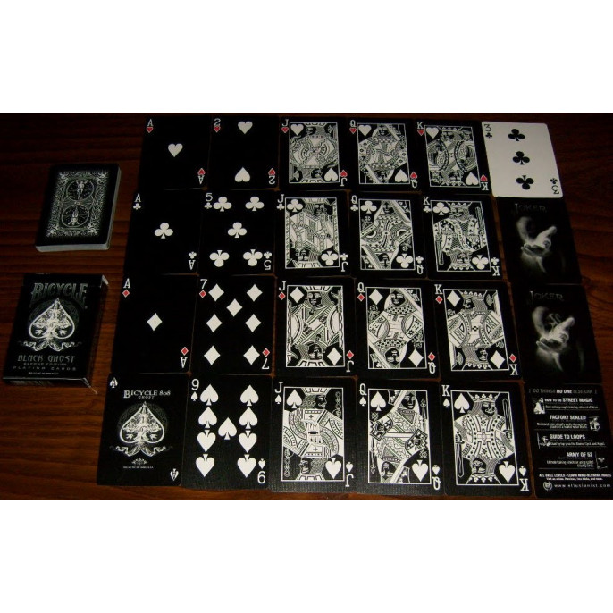 54 Cartes Bicycle Black Ghost