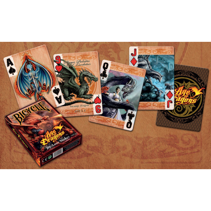 Acheter 54 Cartes Bicycle Ann Stokes Age of Dragons Bicycle