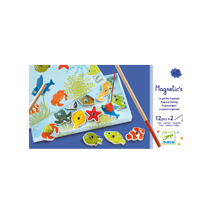 Jeu de pêche magnétique Fishing Colour en bois coloré