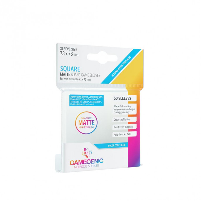 Protège Cartes : 71x71mm - Dos Mat - Gamegenic