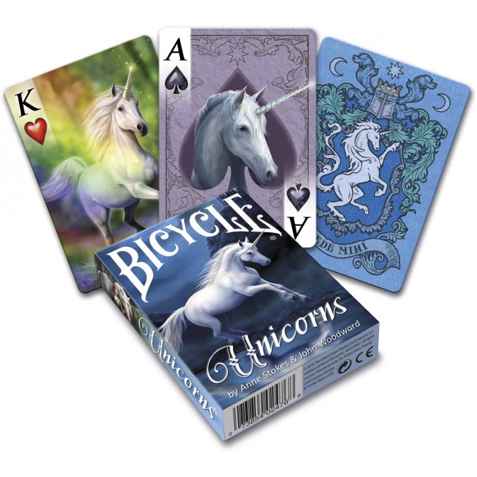54 Cartes Bicycle Anne Stokes Unicorns