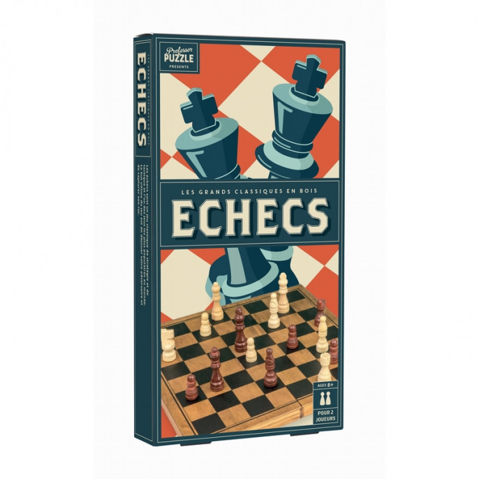 Echecs en bois Vintage