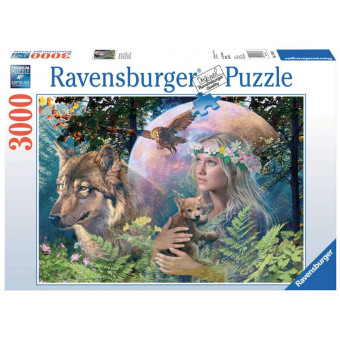 Puzzle 3000 p - Loups au clair de lune