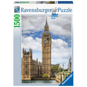 Puzzle 1500 pièces : Drôle de chat sur Big Ben