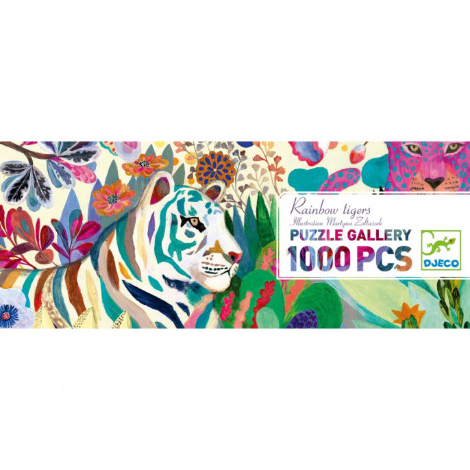 Puzzle : 1000 pièces - Rainbow tigers