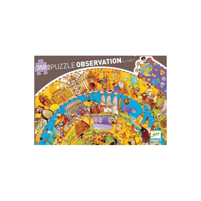 Puzzle : 350 pièces- L'histoire du monde et son livret
