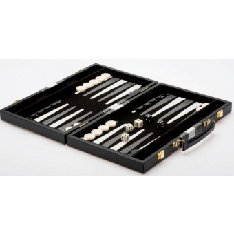 Backgammon L'Elégant, simili cuir 38cm