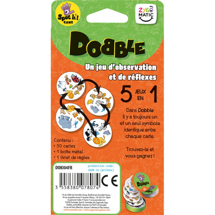 Acheter Dobble Kids Blister Eco - Asmodée - Jeux de société - Le Passe Temps