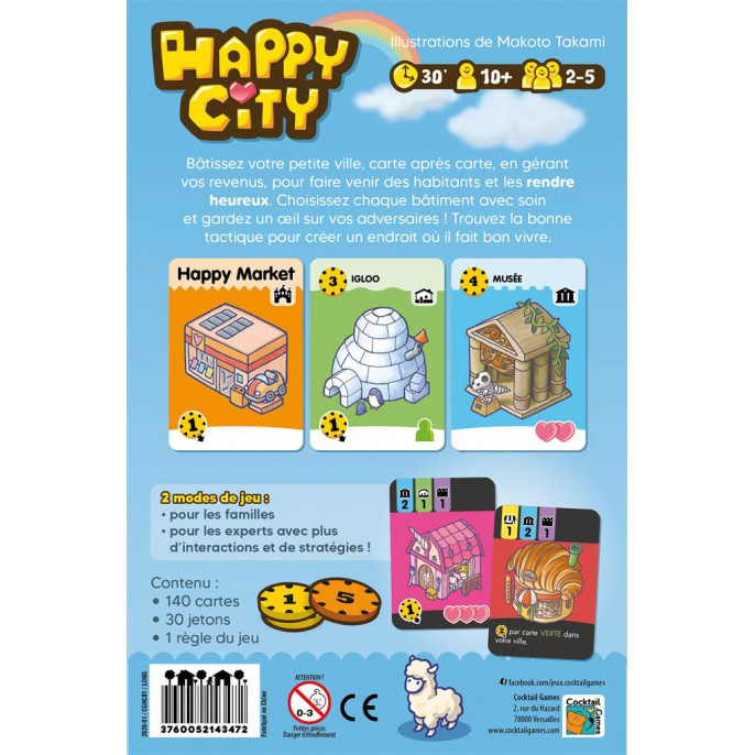 Happy City - Test et Avis - Cocktail Games - Carnet des geekeries