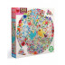 Puzzle : 500 pièces rond - Blue Bird Yellow Bird