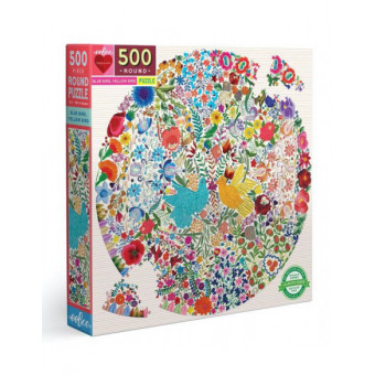 Puzzle : 500 pièces rond - Blue Bird Yellow Bird