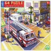 Puzzle : 64 pièces - Pompiers en ville
