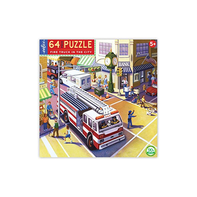Puzzle : 64 pièces - Pompiers en ville
