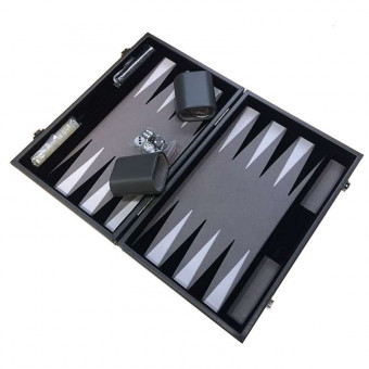 Backgammon Prestige 30 cm Gris