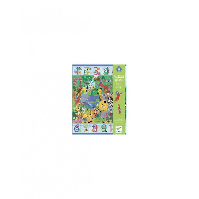 Puzzle Géant : 54 pièces - Jungle 1 à 10