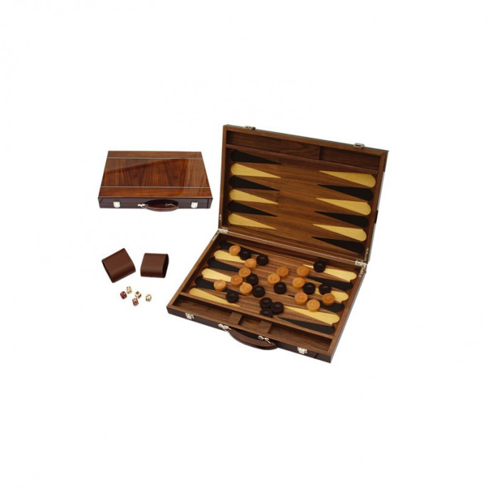 Backgammon : 46cm Bois Luxe