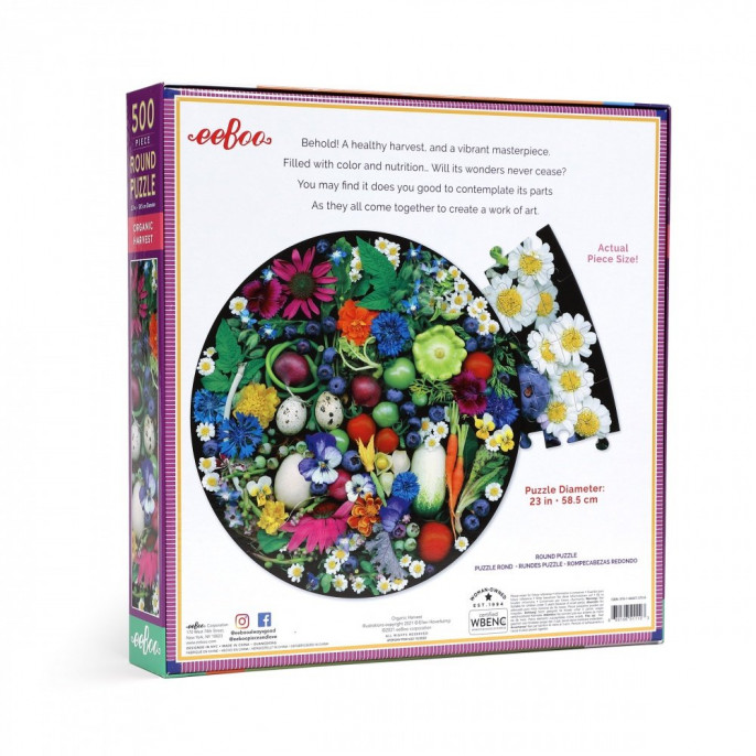 Puzzle : 500 pièces Rond - Organic Harvest