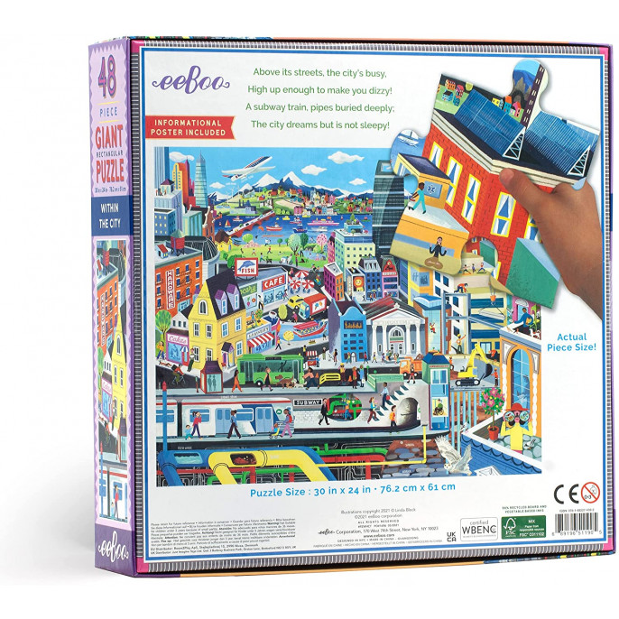 Puzzle géant : 48 pièces - Dans la ville