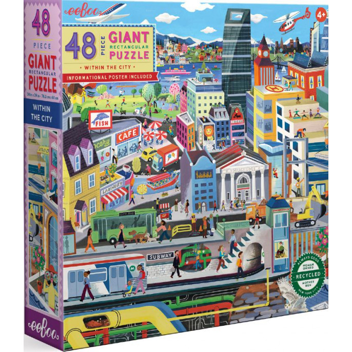 Puzzle géant : 48 pièces - Dans la ville