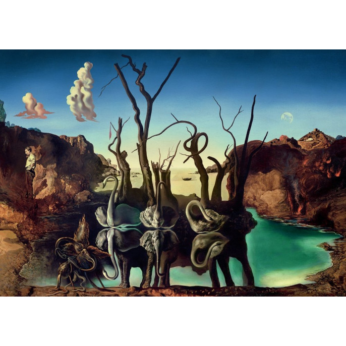 Puzzle : 1000 pièces - Salvador Dali - Cygnes se reflétant en éléphants