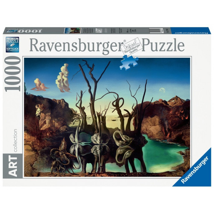 Puzzle : 1000 pièces - Salvador Dali - Cygnes se reflétant en éléphants