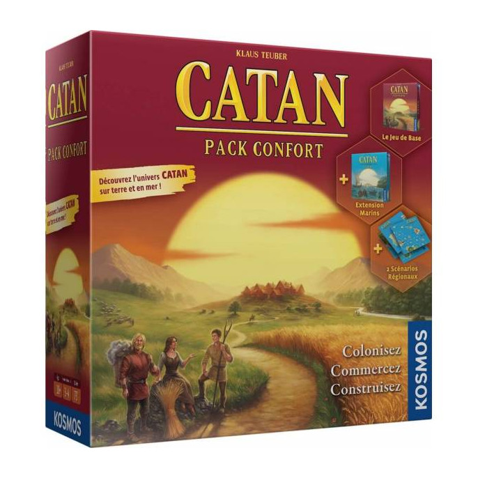 Acheter Catan : Pack Confort (Jeu de base & Marins) - Kosmos - Jeux de  société - Le Passe Temps