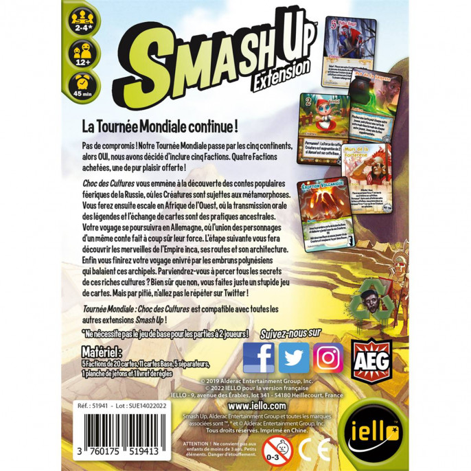 Smash Up : Tournée Mondiale - Choc des Cultures