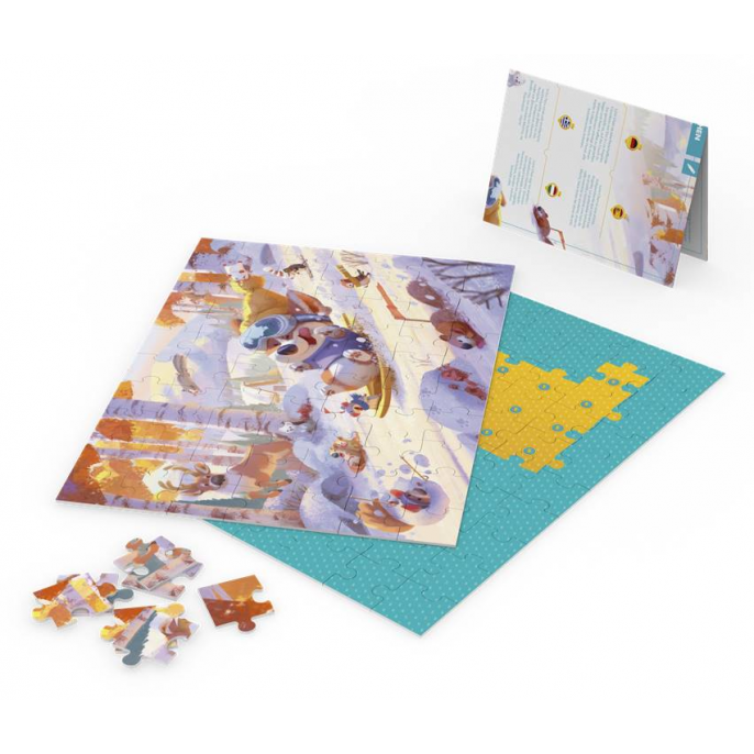 Puzzle : 70 pièces - Loki fait de la luge