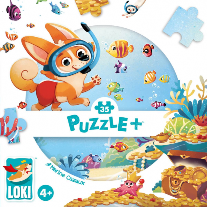 Puzzle : 35 pièces - Loki fait de la plongée