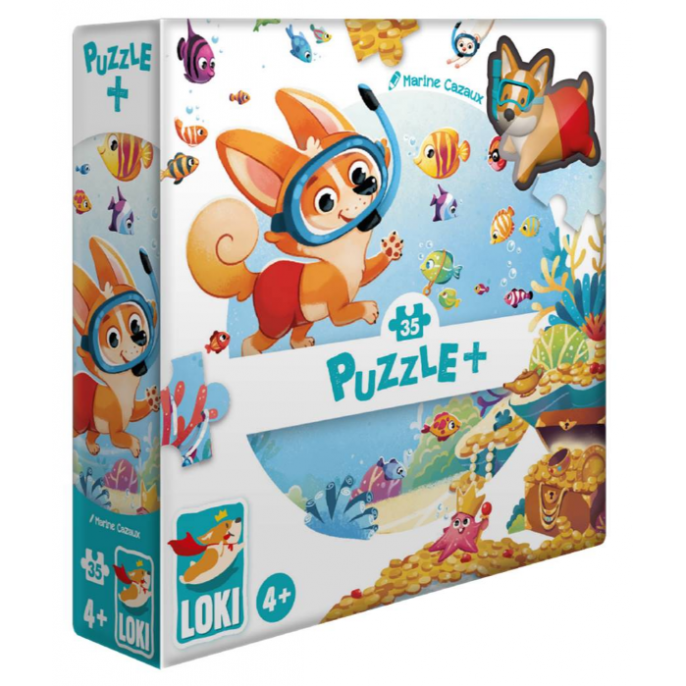 Puzzle : 35 pièces - Loki fait de la plongée