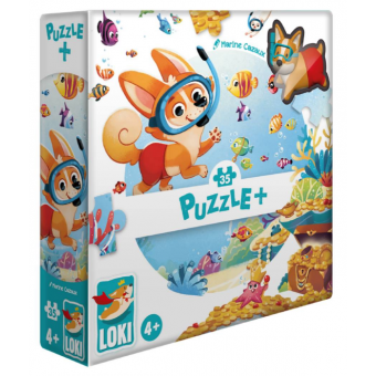 Puzzle : 35 pièces - Loki fait de la plongée