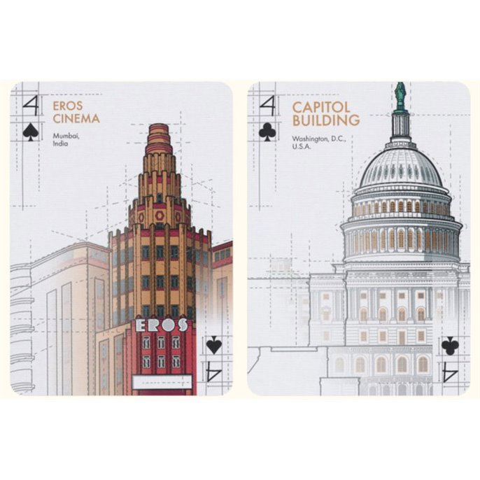 54 cartes Bicycle : Architectural Wonders