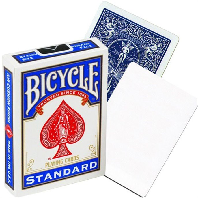 54 Cartes Bicycle : Face Blanche Dos Bleu