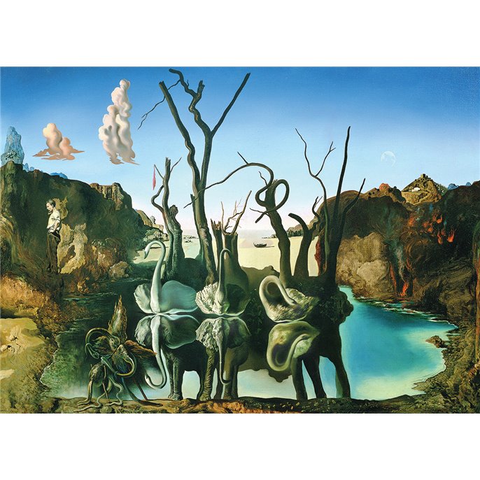 Puzzle : 1000 pièces - Salvador Dali - Cygnes se Reflétant en Eléphants