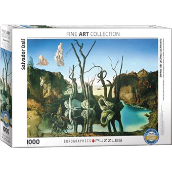 Puzzle : 1000 pièces - Salvador Dali - Cygnes se Reflétant en Eléphants