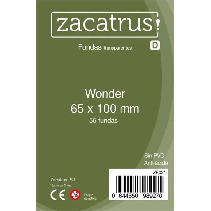 Protège-cartes : 65x100mm Zacatrus - Lot de 55