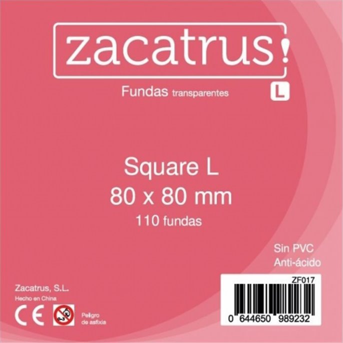 Protège-cartes : 80x80mm Zacatrus - Lot de 55