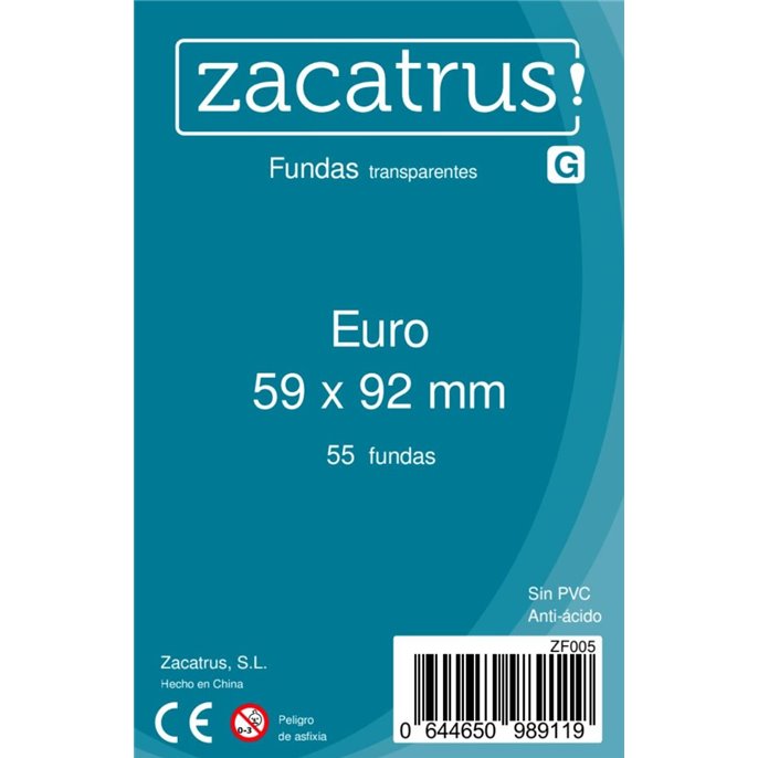 Protège-cartes : 59x92mm Zacatrus - Lot de 55