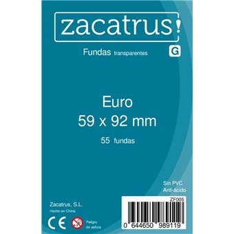 Protège-cartes : 59x92mm Zacatrus - Lot de 55