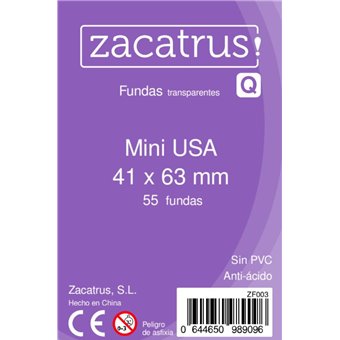 Protège-cartes : 41x63mm Zacatrus - Lot de 55