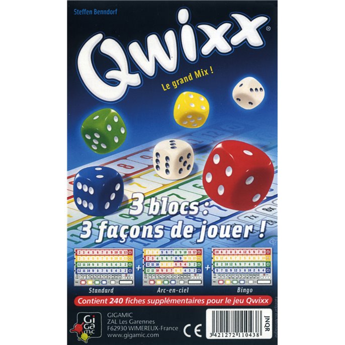 Qwixx : Carnets de Score