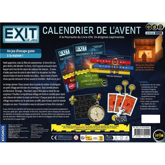 Un jeu, des livres et des calendriers originaux en attendant Noël