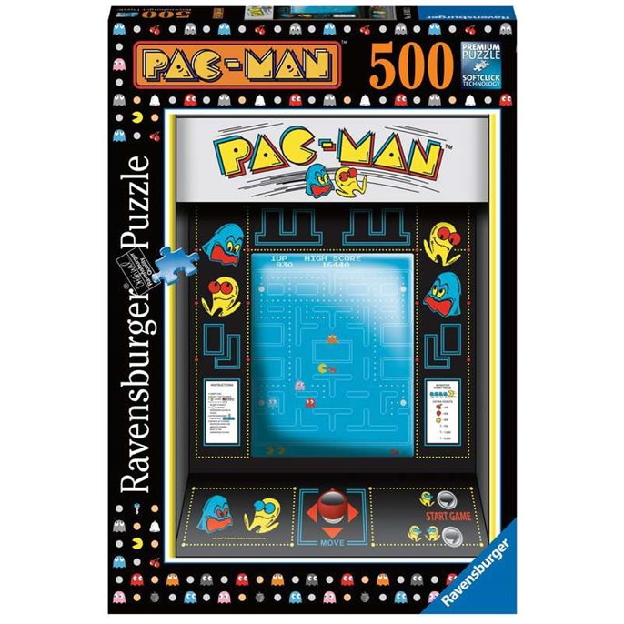 Puzzle : 500 pièces - Jeu d'arcade PAC-MAN