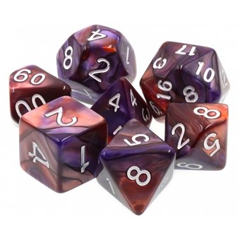 Set de dés de Jeu de Rôle : Cuivré & Bleu