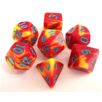 Set de dés de Jeu de Rôle : Rouge & Jaune