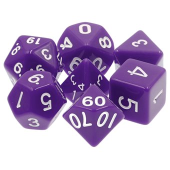 Set de dés de Jeu de Rôle : Violet Foncé