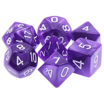 Set de dés de Jeu de Rôle : Violet Perle