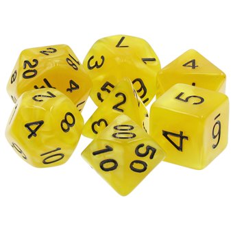 Set de dés de Jeu de Rôle : Jaune Perle