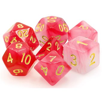 Set de dés de Jeu de Rôle : Rouge & Jaune